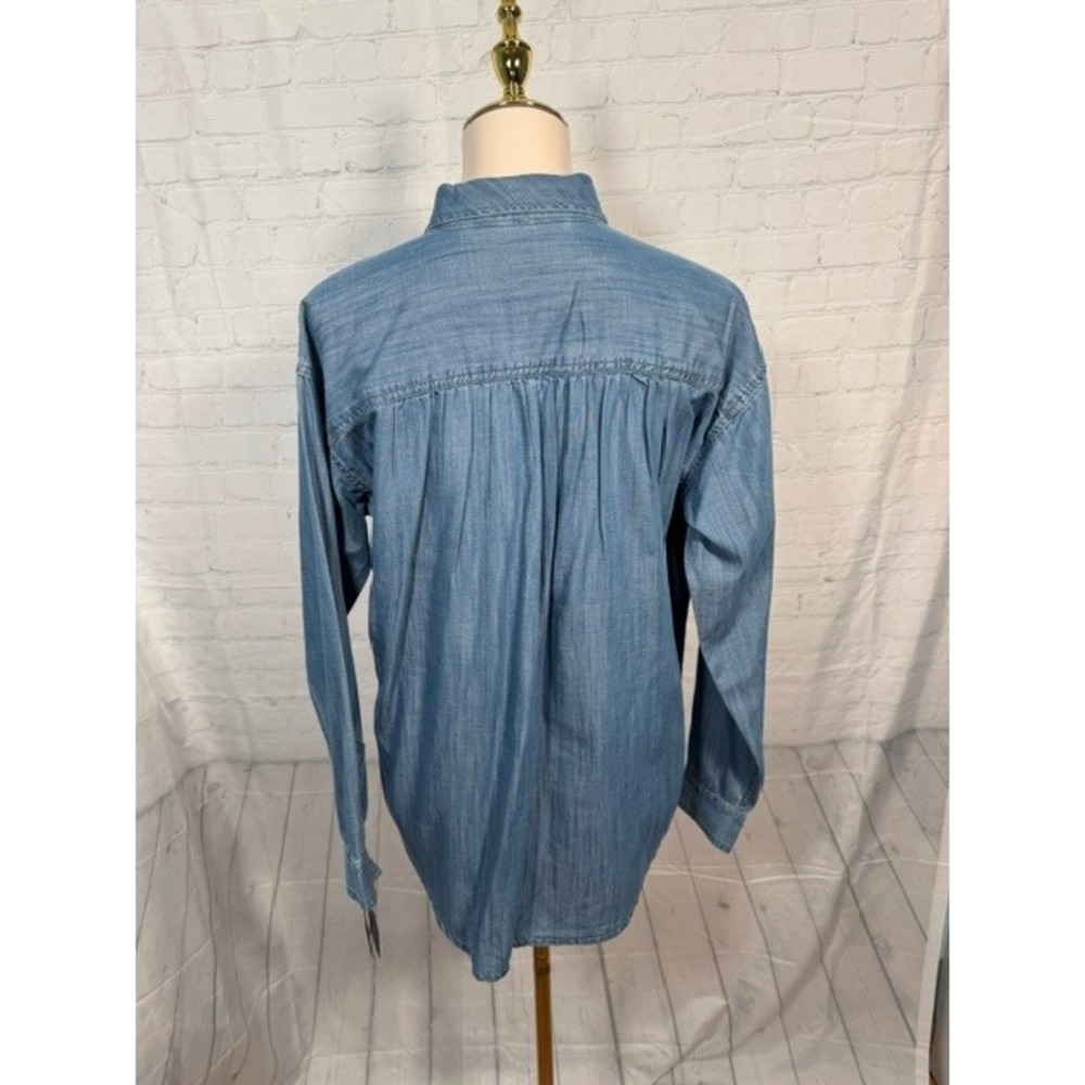 NWT Nautica Chambray Shirt Women's S Tencel Cotton Denim Button Up - Picture 8 of 13